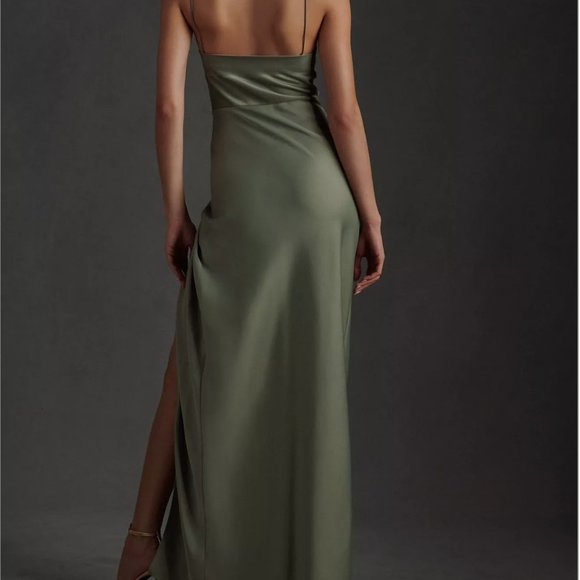 BHLDN Olive Green Wedding Dress - Picture 2 of 4